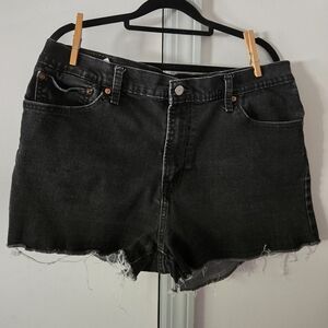 Black Levi High Rise Cutoff Shorts